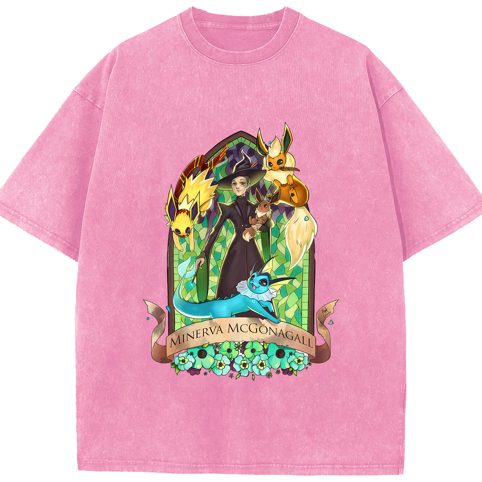 （画像用） Harry Potter ハリー・ポッターシリーズ 綿100% ヴィンテージ風 半袖Tシャツ（フロントプリント）